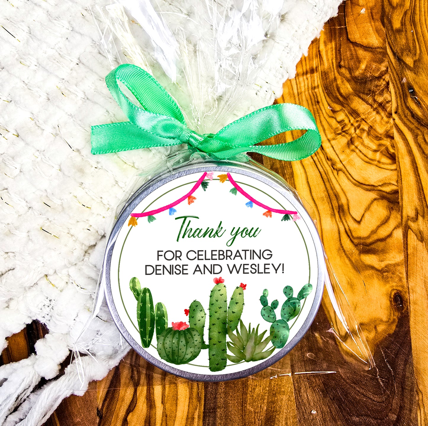 a thank you for celebrating with a cactus theme