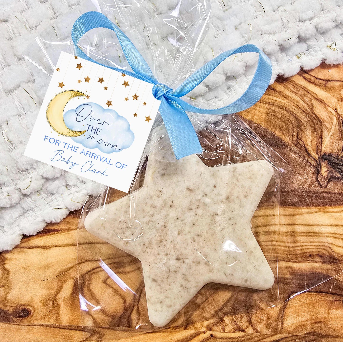 We're Over the Moon, Oatmeal honey soaps, Baby Shower Favor, Gender Neutral Twinkle Little Star, starry night theme, baby boy, baby girl