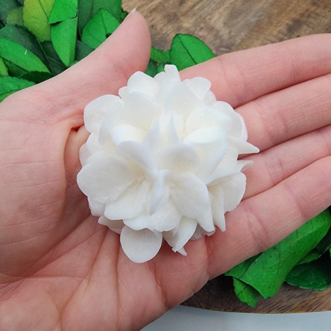 Sage Hydrangea Soap Favors: Personalized Bridal Shower, Garden Wedding