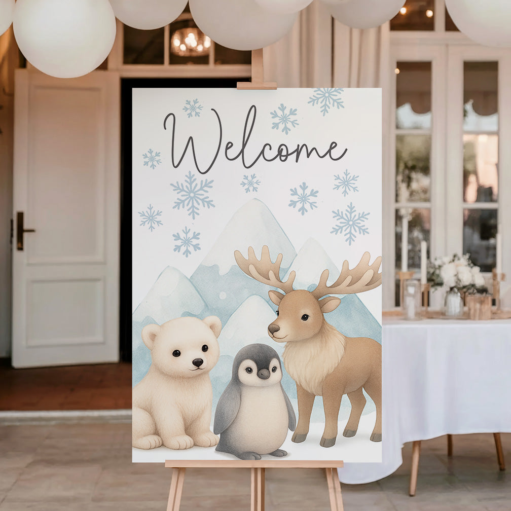 Arctic Animals Welcome Sign
