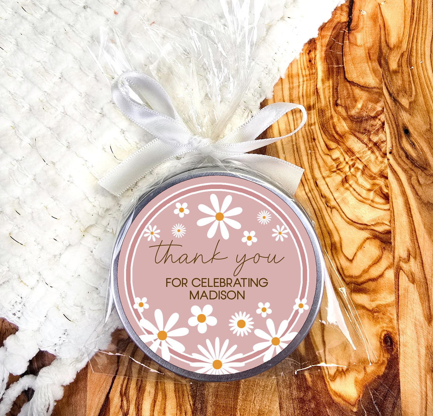 a jar of thank you for celebrating mason jar