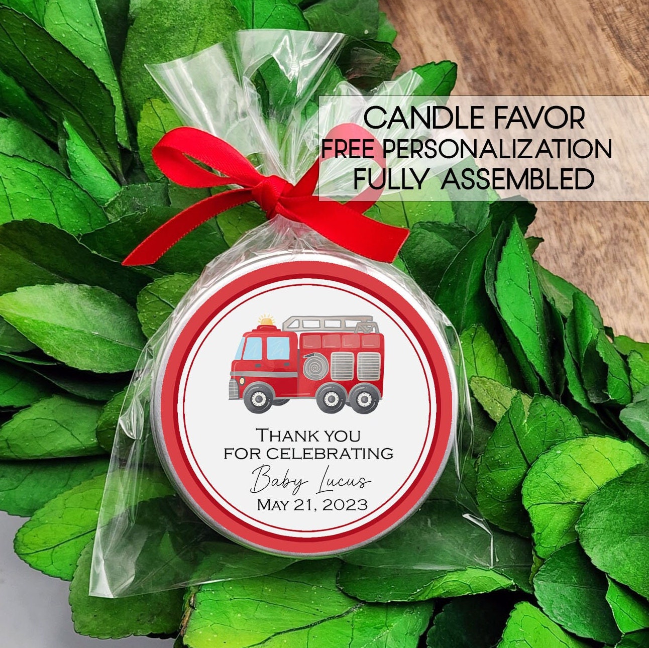 Fire Truck Candle