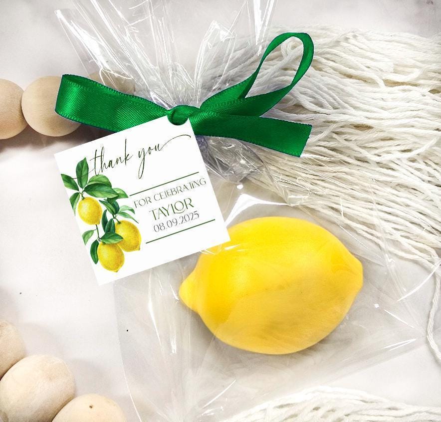 Lemon Soap Party Favors: Personalized Bridal/Baby Shower Guest Gift
