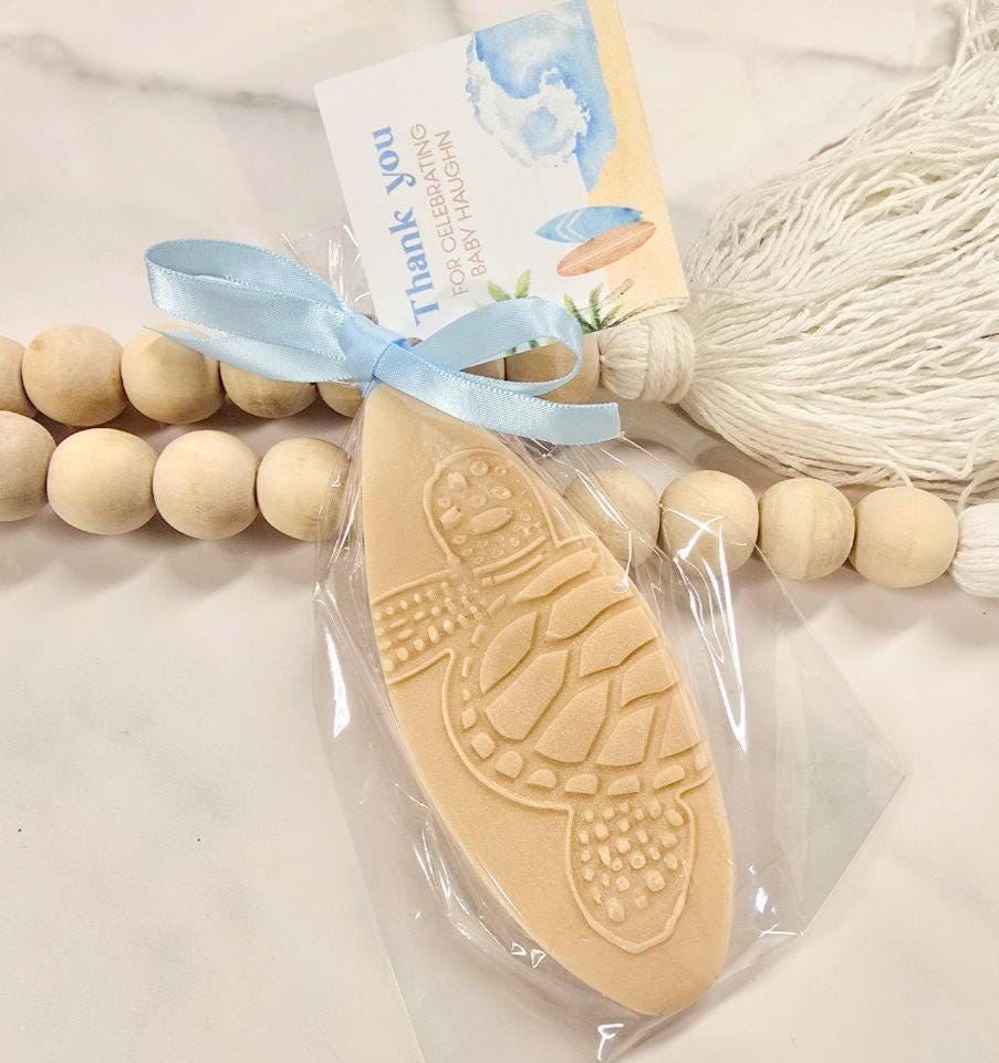 Surfboard Soap Favors: Beach Party, Baby Shower, First Birthday