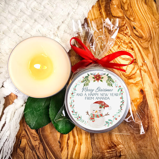 Snowman  Candle
