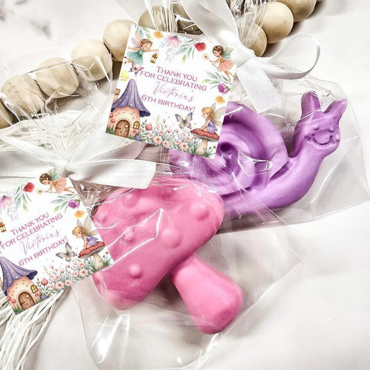 Fairy Garden Soap Favors: Enchanted Forest Birthday Personalized Tag