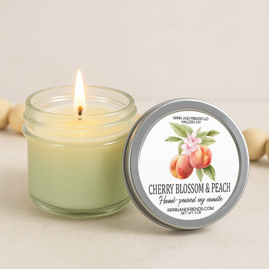 Cherry Blossom and Peach Soy Candle 3 oz.