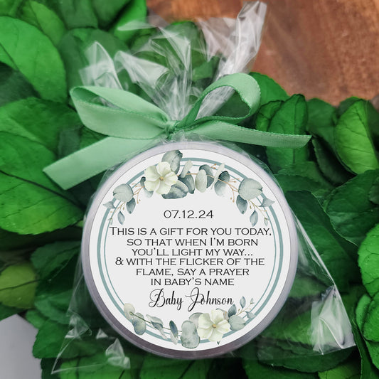 a green wreath with a poem on it