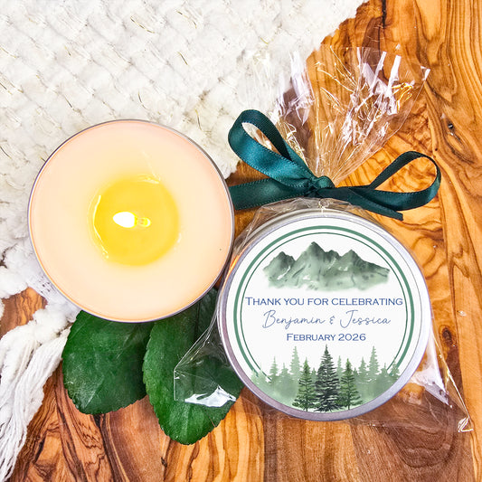 a candle and a package of wax on a wooden table