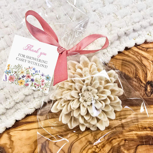 Wildflower baby shower soap favors, oatmeal and honey, a little wild flower theme, baby in bloom, first birthday, 1st, on the way themed