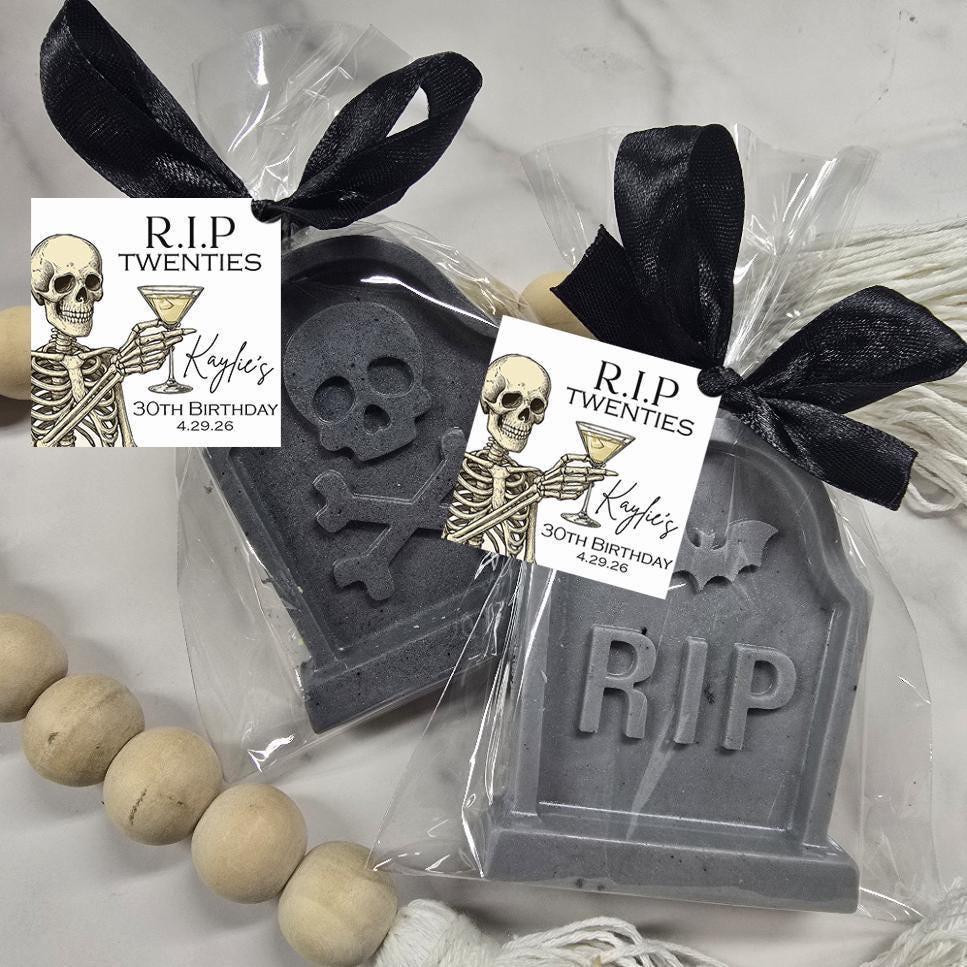 RIP Twenties Tombstone Soap Favors: 30th Birthday Party Guest Gift