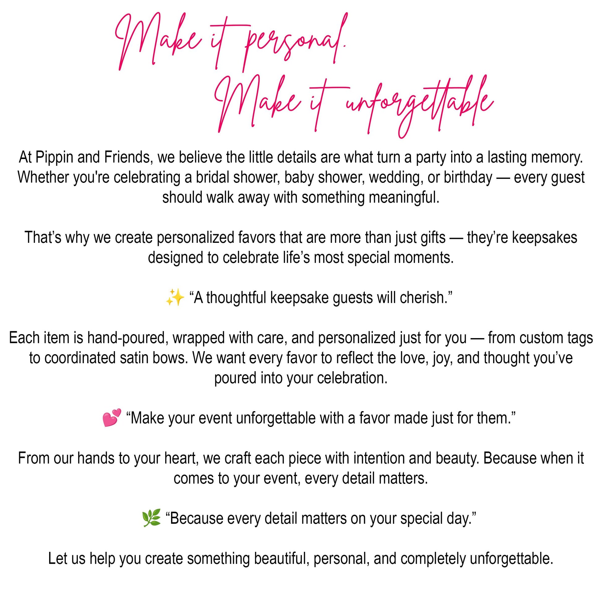 a poem written on a piece of paper that says make personal make - it -