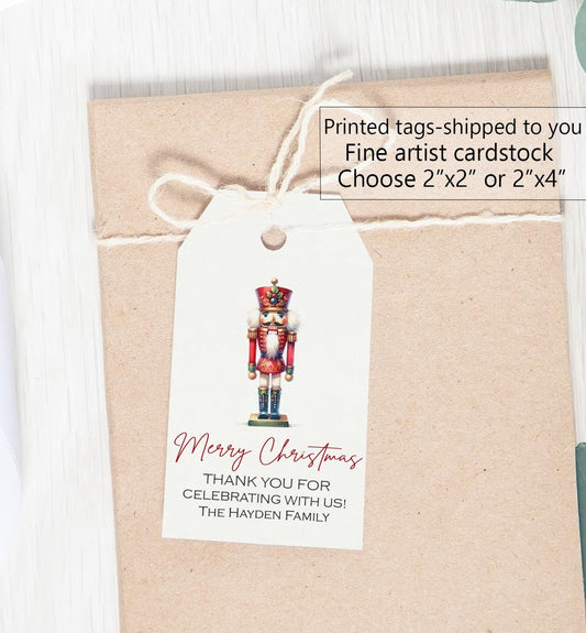 Nutcracker tags for Christmas gifts, wrapping, parties, ballet, name tags, holiday party