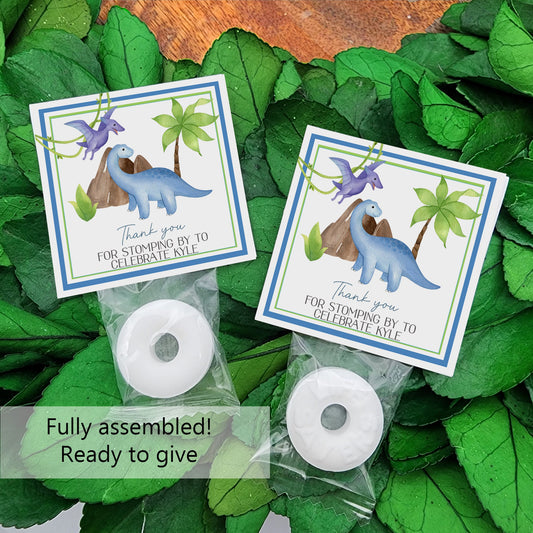 Dino baby shower favors - Personalized mints -dino 1st birthday mints - personalized baby shower candy - dino themed party  favors