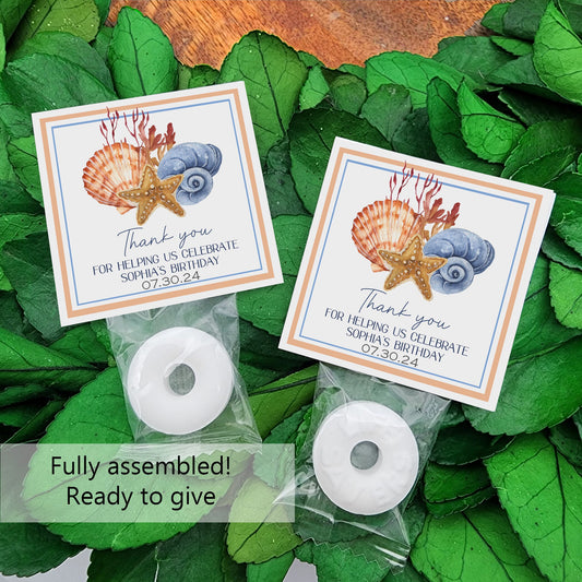 Seashell party favors - beach birthday favors - beach anniversary - beach wedding favors - beach favors - beach graduation - beach themed