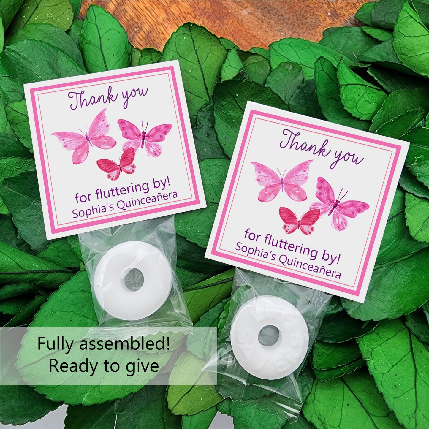 Butterfly party theme - butterfly quinceañera mints - butterflies party - butterflies favor - butterflies themed - butterflies birthday