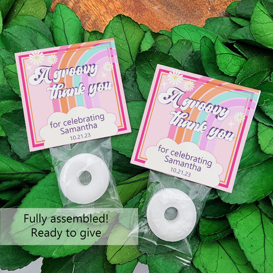 Groovy thank you favors - groovy birthday favor - groovy one - retro party favors - groovy bachelorette - groovy one birthday