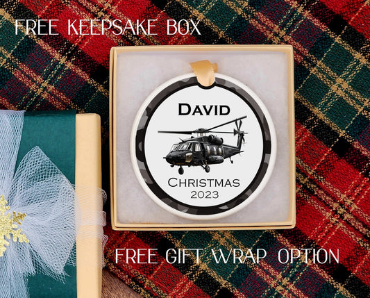 Blackhawk Helicopter Ornament