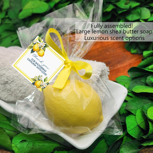 Lemon baby shower - lemon themed bridal shower - lemon soap favors - she found her main squeeze - lemon wedding shower - wedding citrus