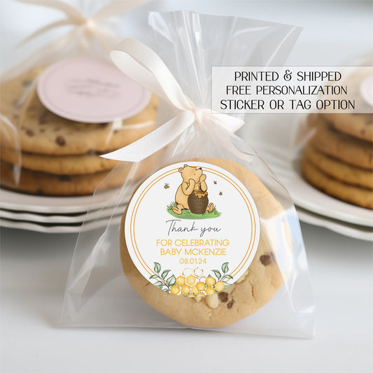 Winnie the pooh baby shower tags - Winnie the pooh baby shower stickers - winnie the pooh baby shower decorations - winnie the pooh favors