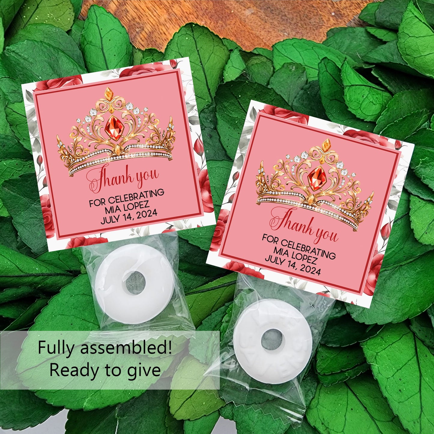 Quinceanera favor - personalized quinceanera - quinceanera mints - personalzied quinceañera mints