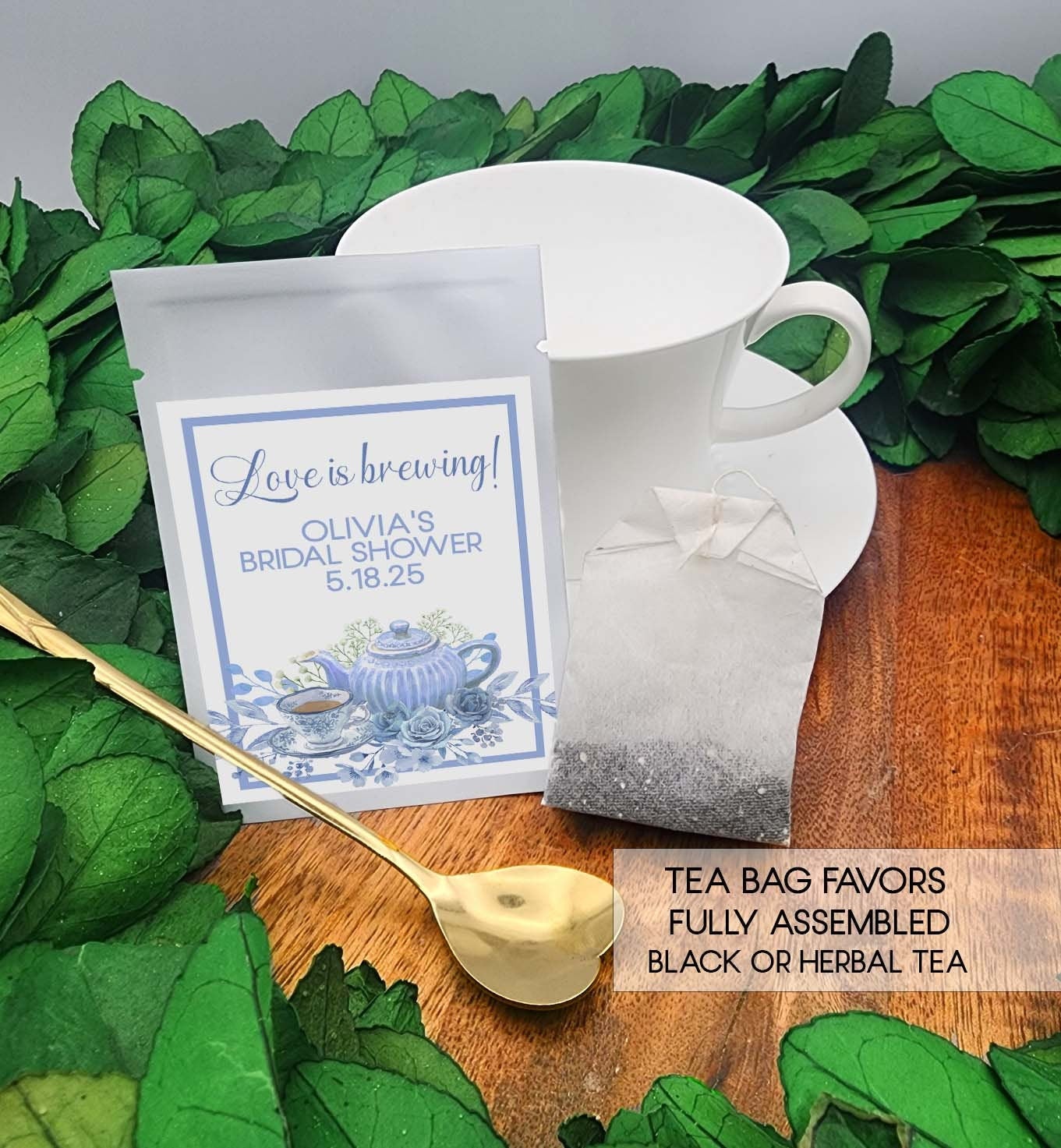 Blue Tea Party Favors