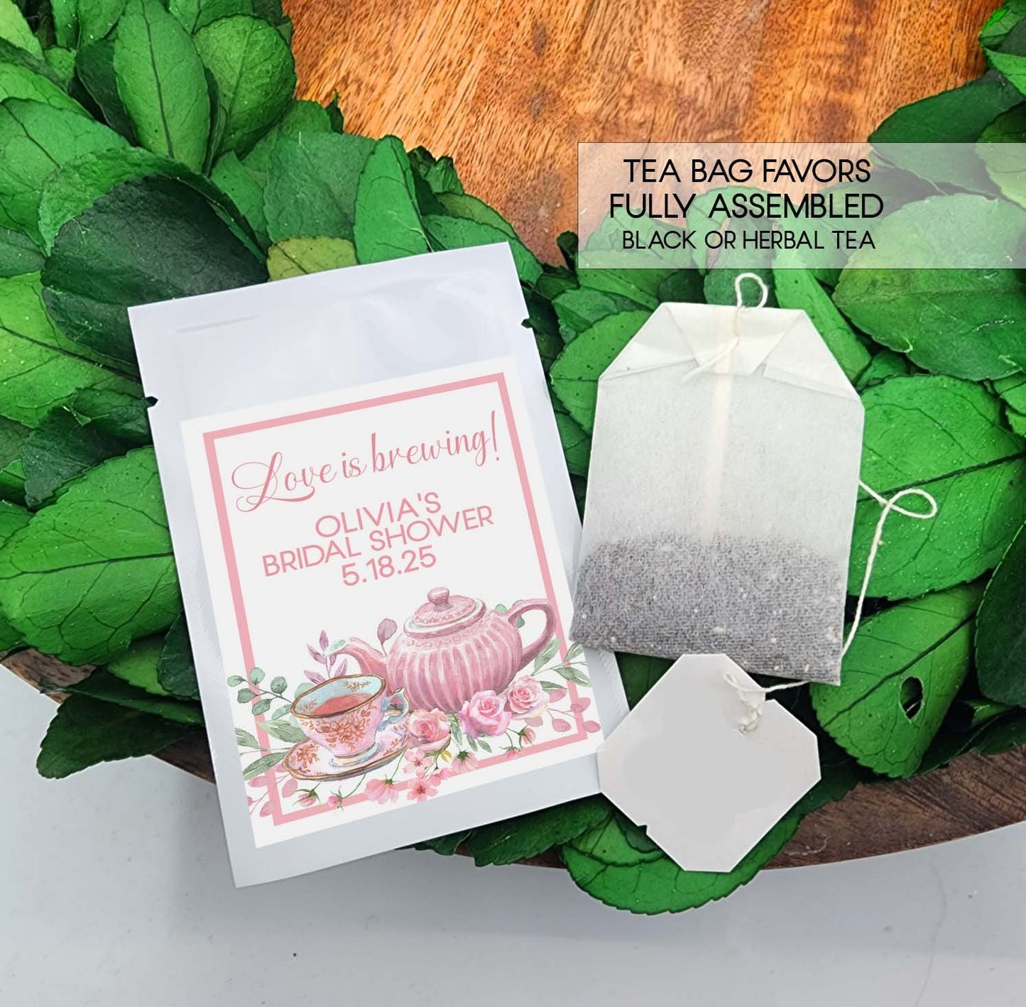 Pink Tea Party Favors