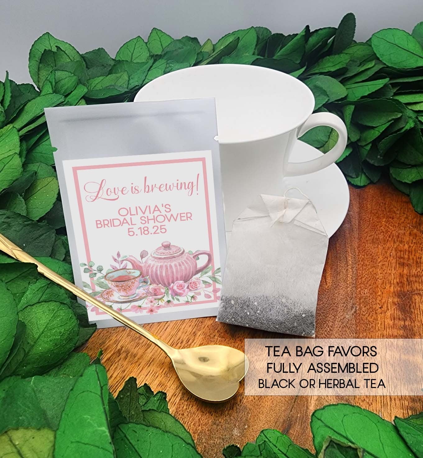 Pink Tea Party Favors