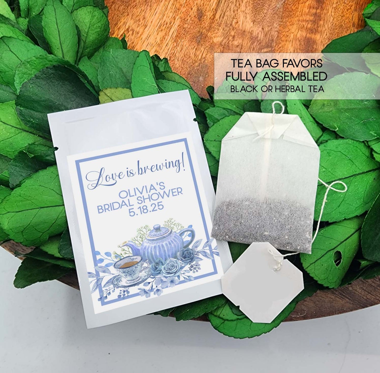 Blue Tea Party Favors