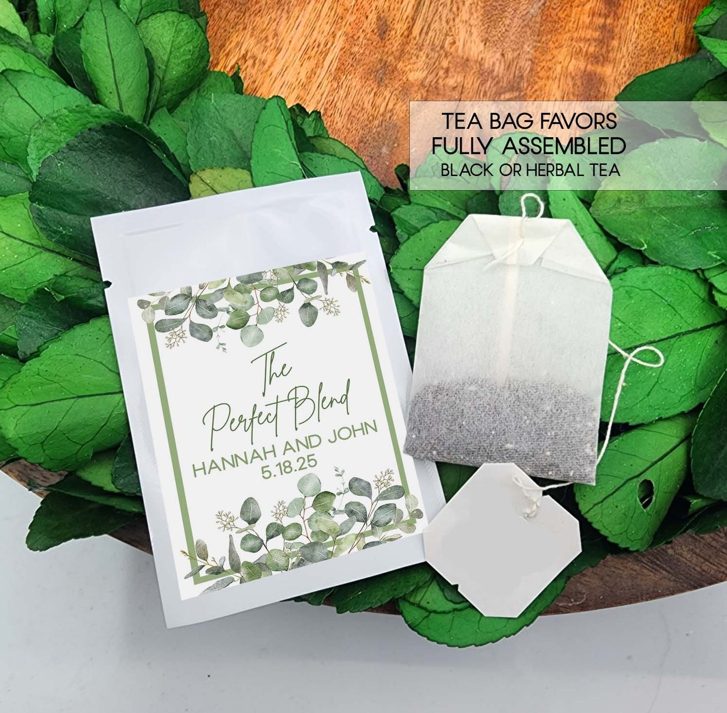 Eucalyptus Tea Bag Party Favors