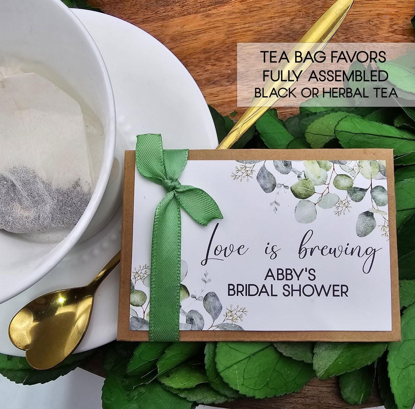 Eucalyptus Tea Bag Party Favors