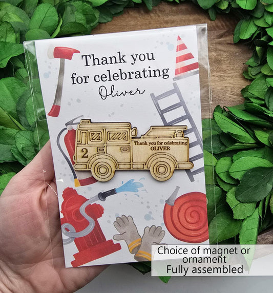 Firetruck Magnet Favors