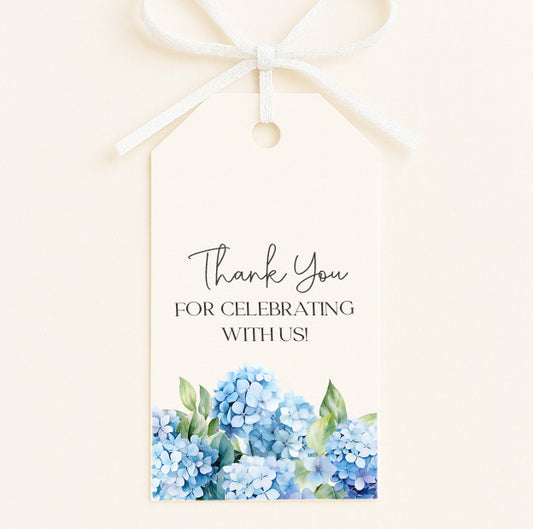Hydrangea Thank You Tags Set of 12