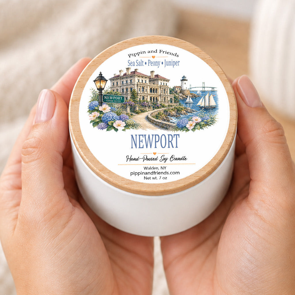 Newport Soy Candle | Sea Salt, Peony & Juniper | 7 oz Destination Candle