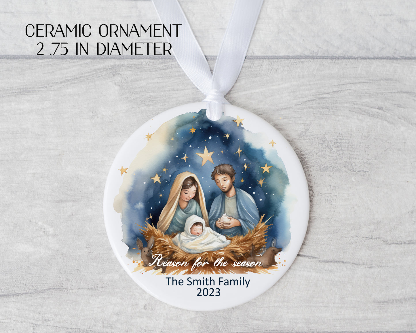 Nativity ornament - nativity scene ornament - religiuos ornament - baby jesus ornament - nativity gift