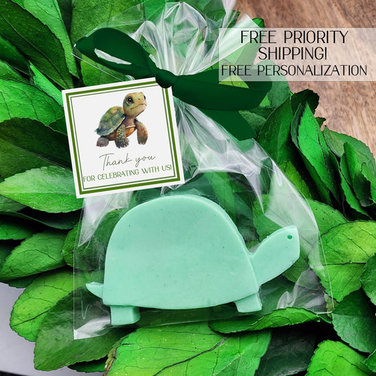 Turtle party favors - Turtle baby favors - 1st birthday turtle favors - Enchanted forest favors - turtle soap favors