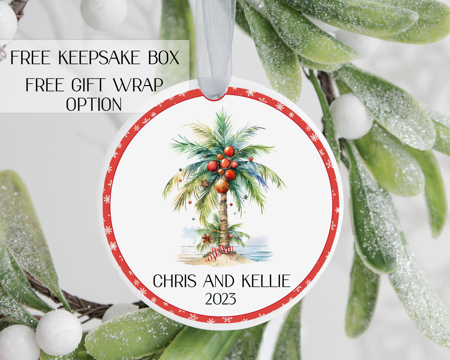 Palm Tree Beach Ornament