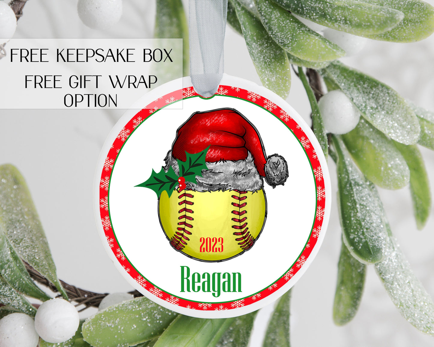 Softball Ornament