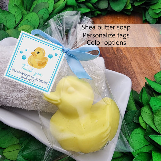 Duck baby shower favors - Duck favors - Rub a dub sub a sweet baby to love - splish splash - little duckling - rubber duck soap favors