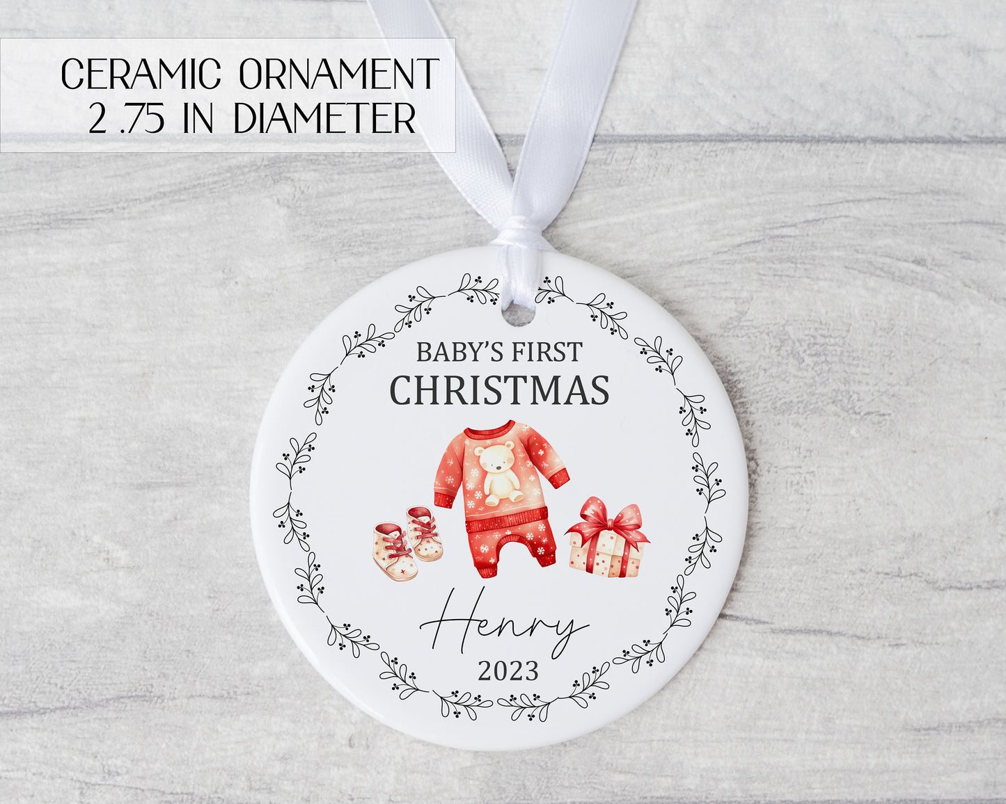Babys first christmas ornament 2023 - babys 1st christmas ornament - new baby ornament - my first christmas ornament - first christmas baby