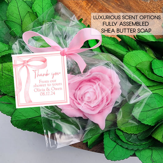 Baby shower favors for guests girl - baby shower soap - baby shower prizes - baby in bloom favors - baby shower favours - rose soap