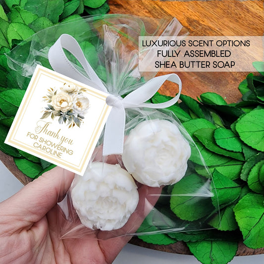 Bridal shower soap - peony soap - white flower soap - soap favors - peony birthday favors - wedding favor soap - white peony - peonies soap